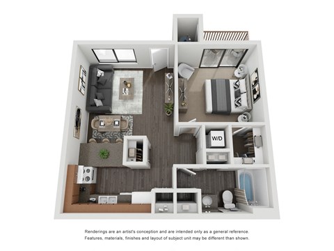 Acacia Pointe One Bedroom Floorplan